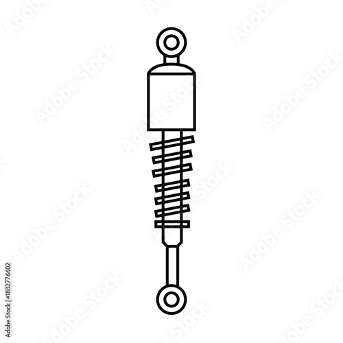 Shock Absorber Vector Illustration Lineart