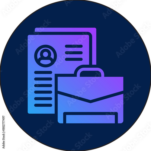 Job applicant  icon for employment, business, website, application, printing, document, poster design, etc