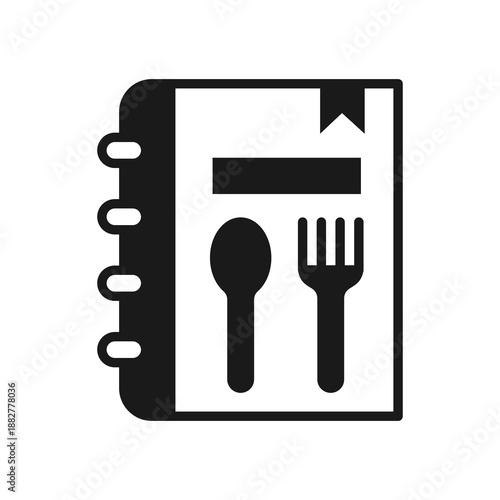 Recipe Book Icon Mixed Style Vector Illustration