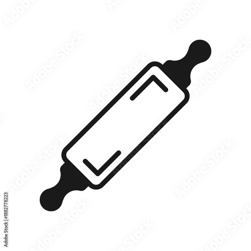 Rolling Pin Icon Mixed Style Vector Illustration