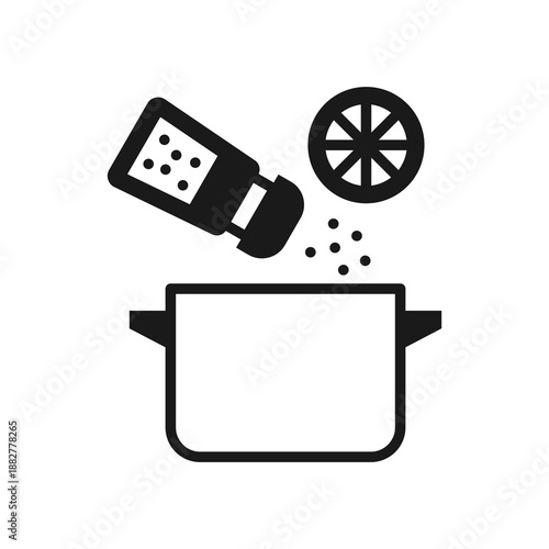 Seasoning Icon Mixed Style Vector Illustration