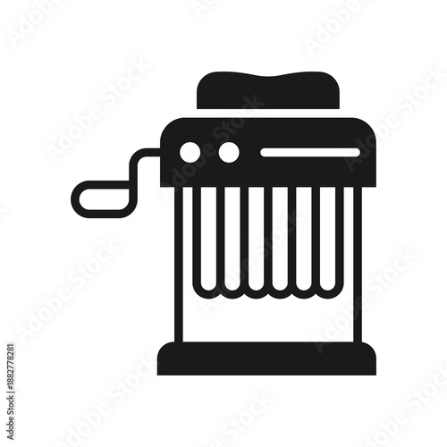 Pasta Machine Icon Mixed Style Vector Illustration