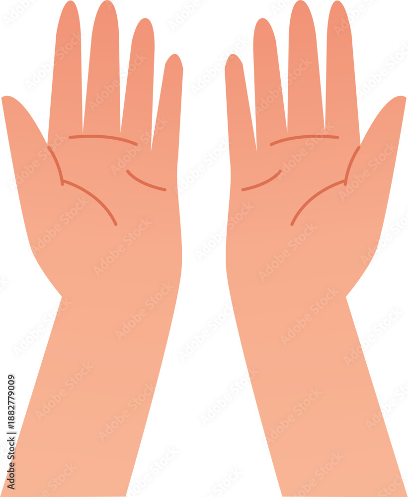 Obraz premium Two hands front view