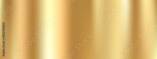Gold brass glossy brushed metal or satin fabric gradient texture vector background