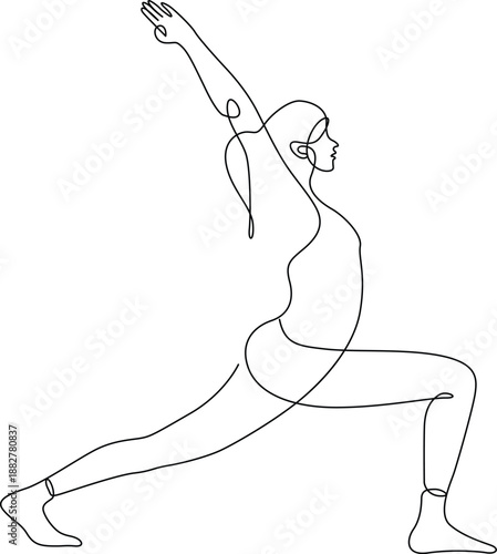 Person performing yoga pose Vector