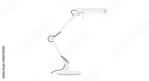 sleek adjustable desk lamp with articulated arm on white background