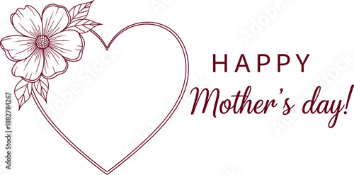 Happy mother's day wishes with heartfelt floral design