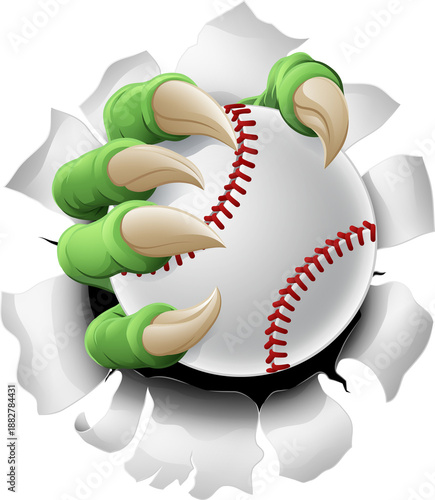A baseball claw sports illu...