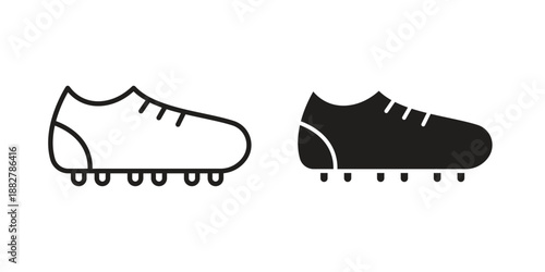 Cleats icon concept template. linear or solid icon collection