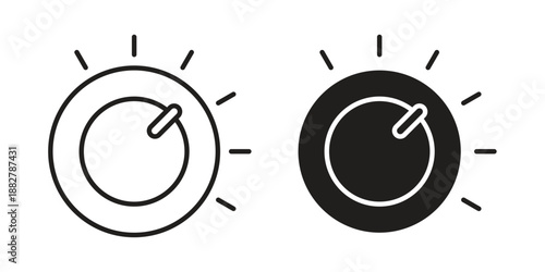 Dimmer icon concept template. linear or solid icon collection