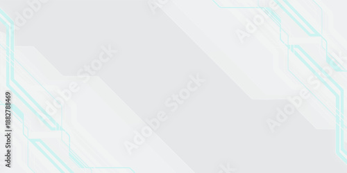 Futuristic Abstract Circuit Background With Cyan Lines and Geometric Shapes for Tech Projects eps10