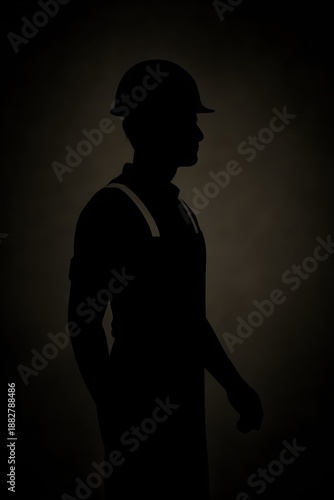silhouette of a young man