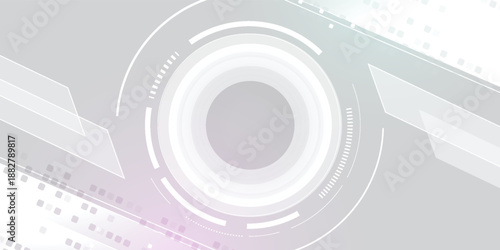 Futuristic Camera Lens Abstract Technology Background With Circular Geometric Design For Tech Showcases And Digital Imaging Visuals