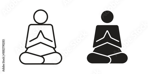 Guru icon concept template. linear or solid icon collection