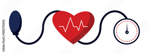 tonometer on a white background. A device for measuring pressure. Hypertension, arrhythmia