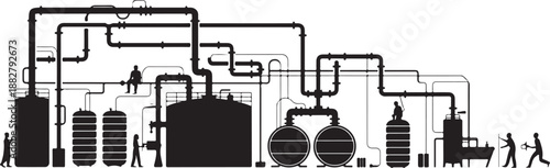 set of tools for industrial oil vector design 