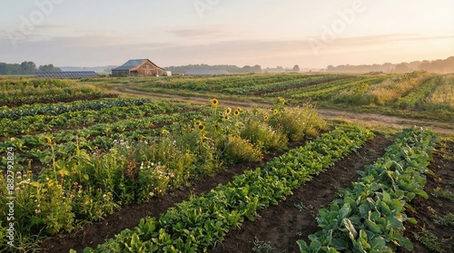 Wallpaper Mural Serene farmland at sunset Torontodigital.ca