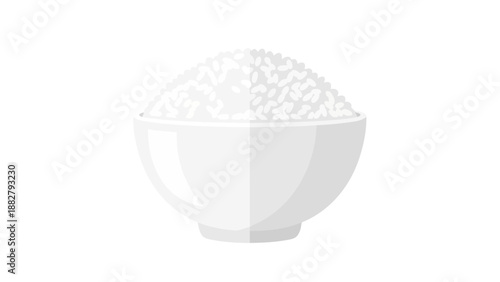 A Bowl of Steaming White Rice, Ready to Be Enjoyed in a Culinary Experience