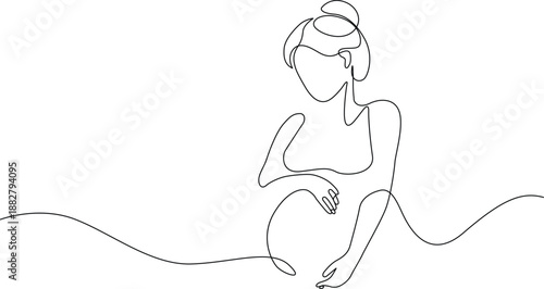 Thoughtful figure in meditative pose Vector