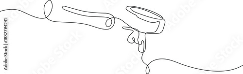 Line drawing of a hair dryer Vector