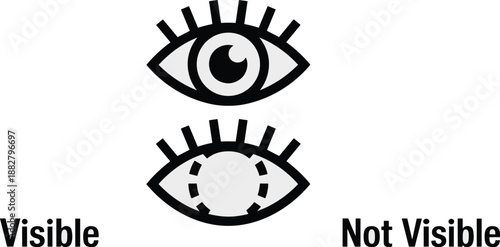 Vision Visibility Concept with Eye Icons Representing Seeing and Impairment for Healthcare Medical Ophthalmology Presentations Visual Communication Eye Health Awareness Educational Resources Training