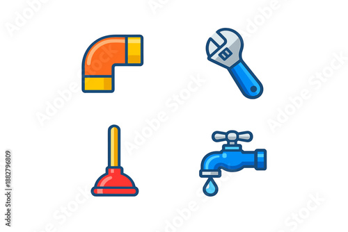 Plumbing Icons Set