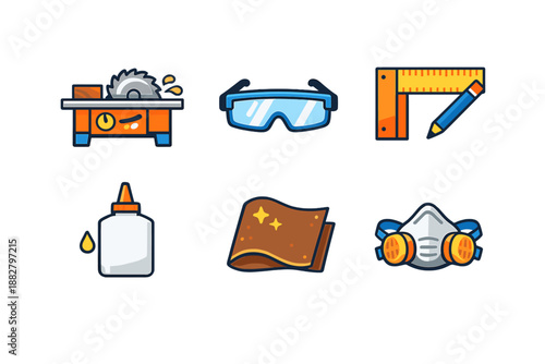 Woodworking and DIY Tool Icons