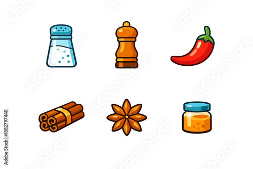 Spice and Seasoning Icons Collection