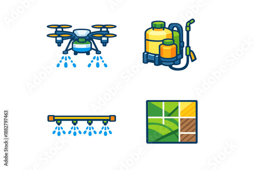 Smart Farming Technology Icons