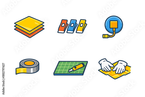 DIY and Crafting Icons Set