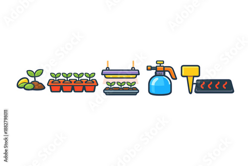 Seedling Growth Stages and Equipment