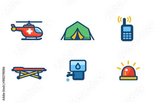 Emergency Services Icons Set