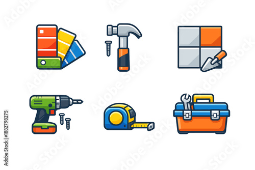 Construction and Home Renovation Icons Set