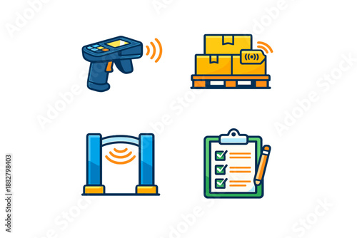Warehouse and Logistics Icon Set