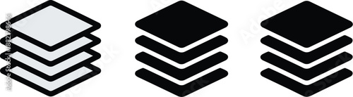 Layered elements graphic design vector illustration showcasing multiple stacked squares for creative projects user interface design and software development data organization visual with depth effect