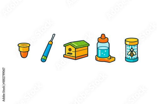Beekeeping Icon Set