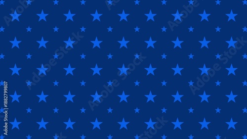 Blue stars pattern loop background for patriotic holidays and decoration.