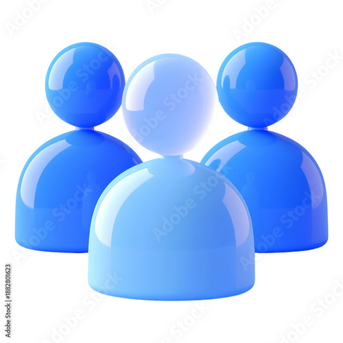 People group icon for social networking and team member profile management for digital communication app