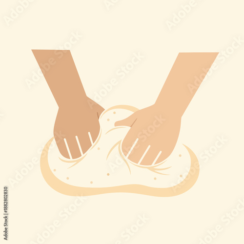 Artisan Hands Manipulating Dough Creating Baking Goods For Culinary Endeavors and Projects