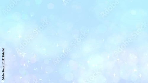 淡い水色のキラキラ背景ループ動画 / Light blue sparkling glitter particles loop background video
