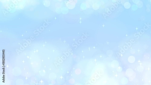 淡い水色のキラキラ背景ループ動画 / Light blue sparkling glitter particles loop background video