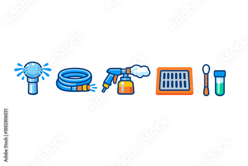 Hygiene and Cleaning Tools Icons