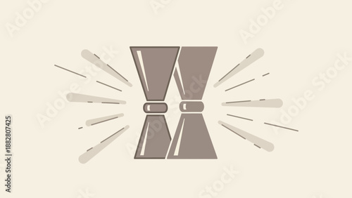 Barista's Precision: An Hourglass Style Jigger Icon For Perfect Coffee Measurements