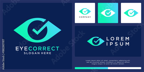 Eye correct logo design wth checklist.