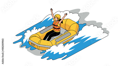 Adventure seekers enjoy thrilling whitewater rafting experience