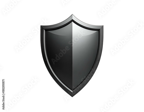 Free Download Black Shield Icon with Metallic Finish. - GFXLoad