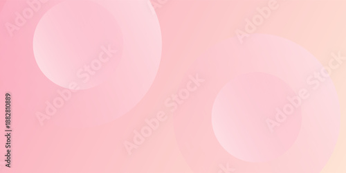 Soft Pink Abstract Background with Transparent Circles