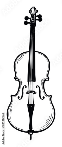 Cello string instrument ideal for classical music event promotions, orchestral concert advertisements, music school branding, and educational content.