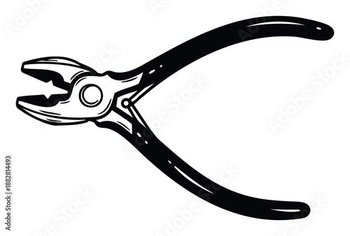 Durable hand tool pliers for various gripping and cutting tasks, perfect for industrial applications, workshop projects, or home repair guides and DIY enthusiasts