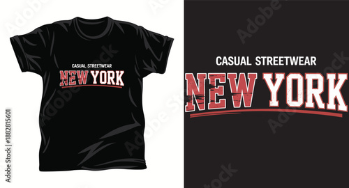 New York graphic vector T shirt design print.